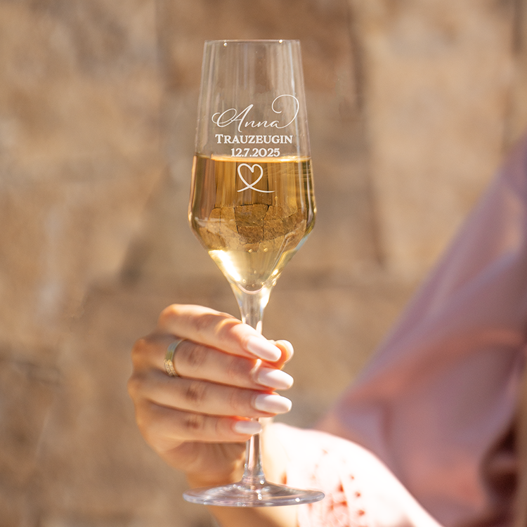 Champagnerglas, Trauzeugin-Geschenk