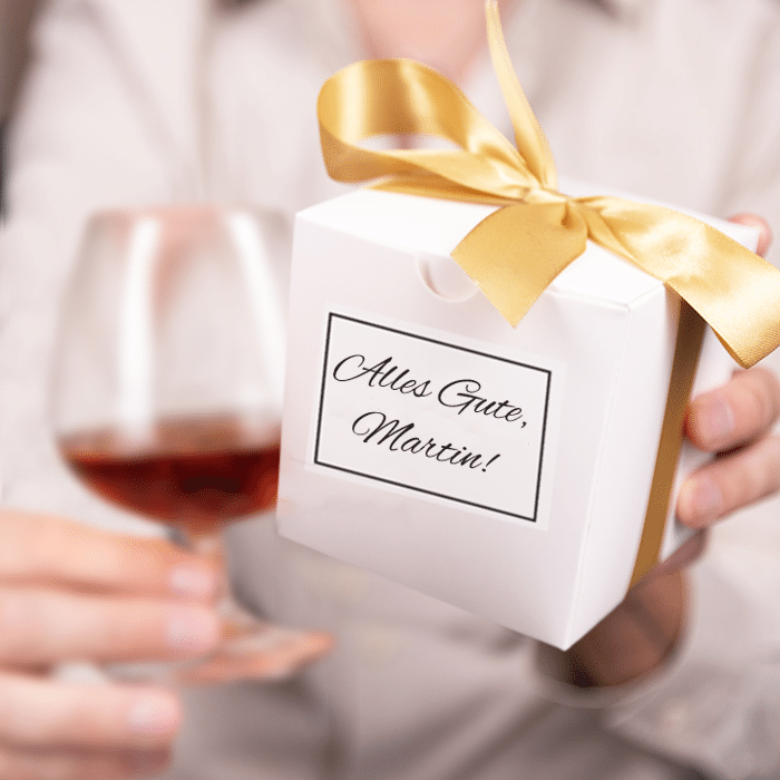 Cognacglas mit Gravur, Schreibschrift – Bild 2