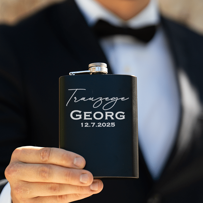 Flachmann mit Gravur, Trauzeuge – Bild 2