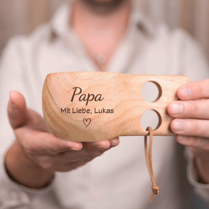 Gravierte Kuksa, für Papa