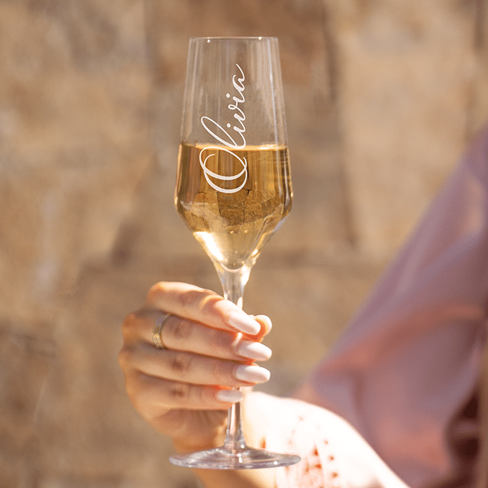 Champagnerglas, Geschenk zur Hochzeit