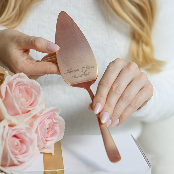 Tortenheber mit Gravur, Schreibschrift – Bild 2