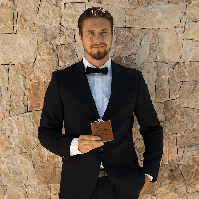 Flachmann mit Gravur, Trauzeuge – Bild 2