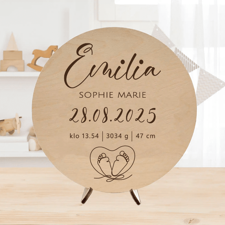 Geburtstafeln für Babys.