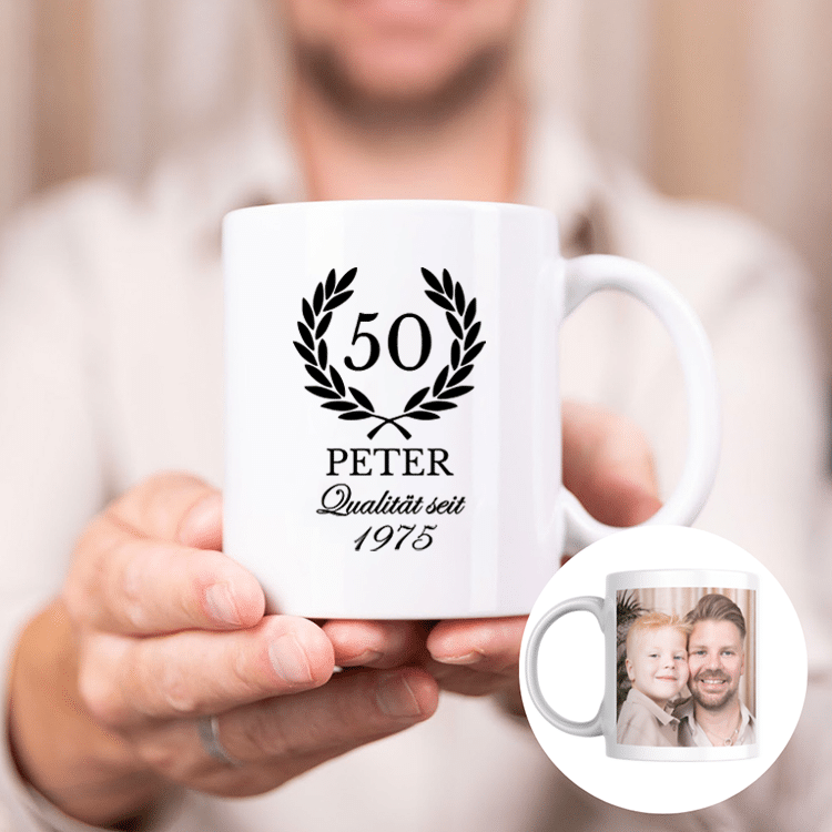 Tasse mit Aufdruck, Geburtstag