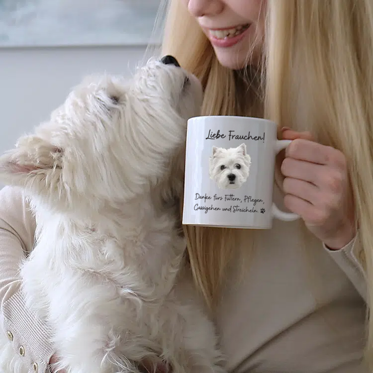 Tasse mit Aufdruck, für Hundemamas