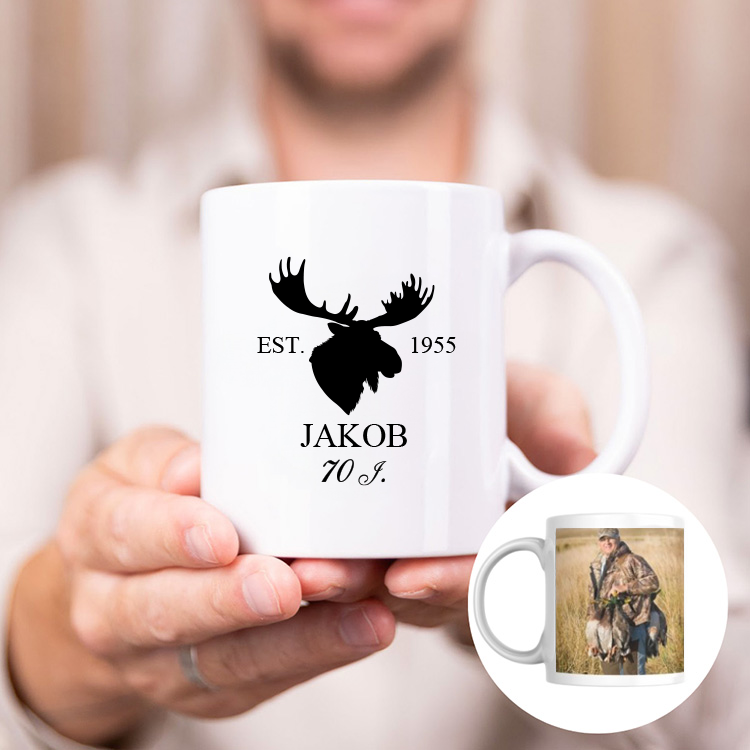 Tasse mit Aufdruck, Jagd