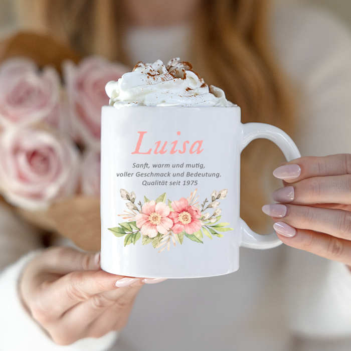 Tasse mit eigenem Text und Bild