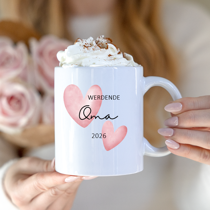 Tasse mit Text und Foto, Geschenk für werdende Großeltern