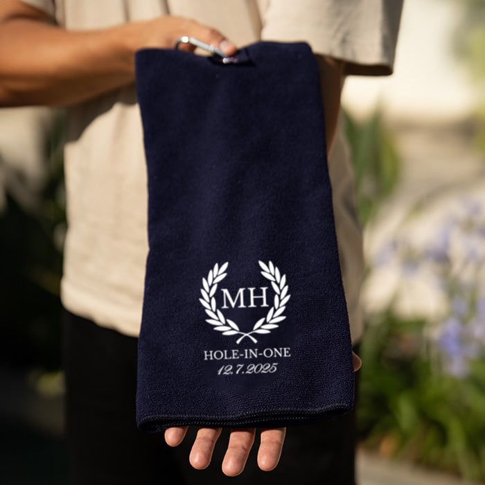 Golfhandtuch mit Stickerei – Bild 2