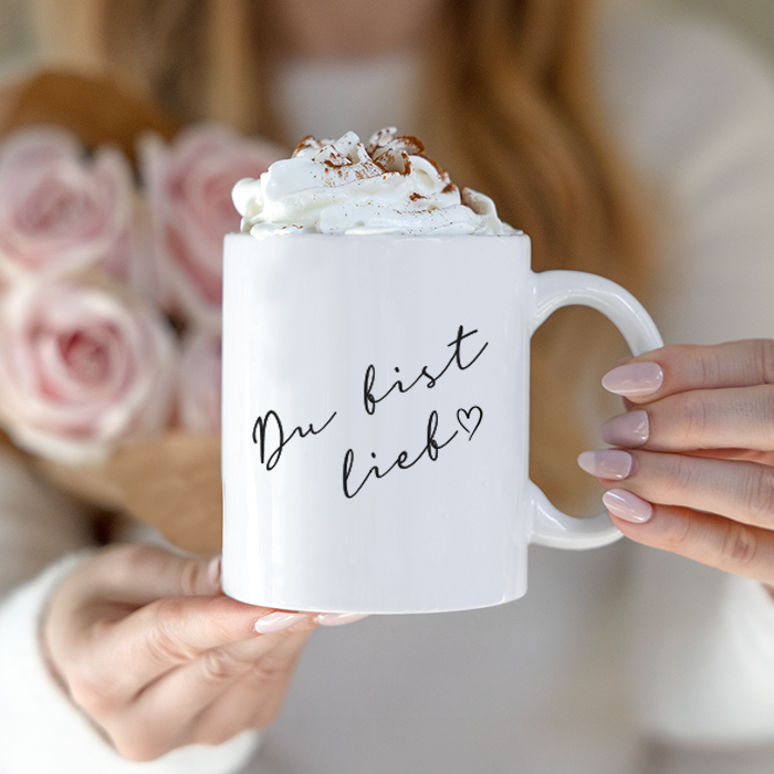 Tasse mit eigenem Text und Foto