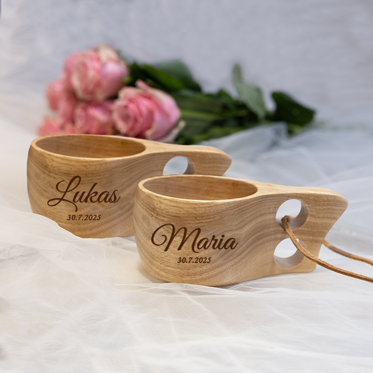 Kuksas mit Gravur, Name und Datum