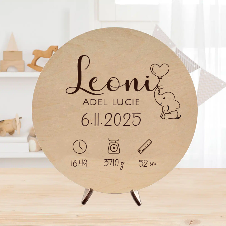 Eine Geburtstafel ist ein wunderbares Geschenk für ein Kind.