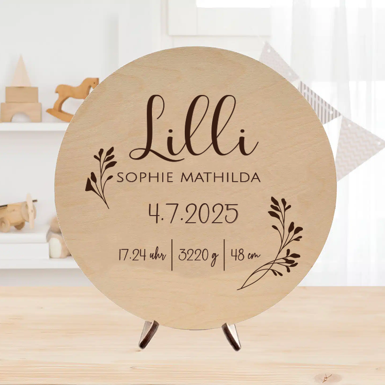 ChatGPT sanoi: Eine Geburtstafel ist ein wunderbares Geschenk für ein Kind.