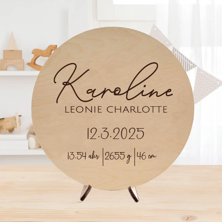 Eine Geburtstafel ist ein wunderbares Geschenk für ein Kind.