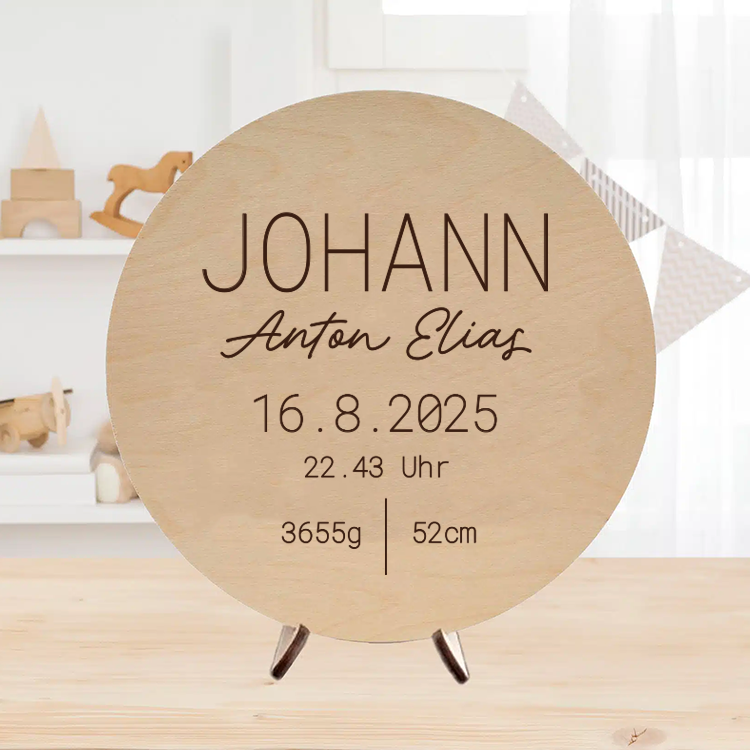 ChatGPT sanoi: Eine Geburtstafel ist ein wunderbares Geschenk für ein Kind.