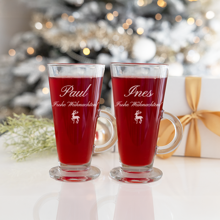 Glühweingläser mit Gravur, 2 Stück, Weihnachtsgeschenk – Bild 3
