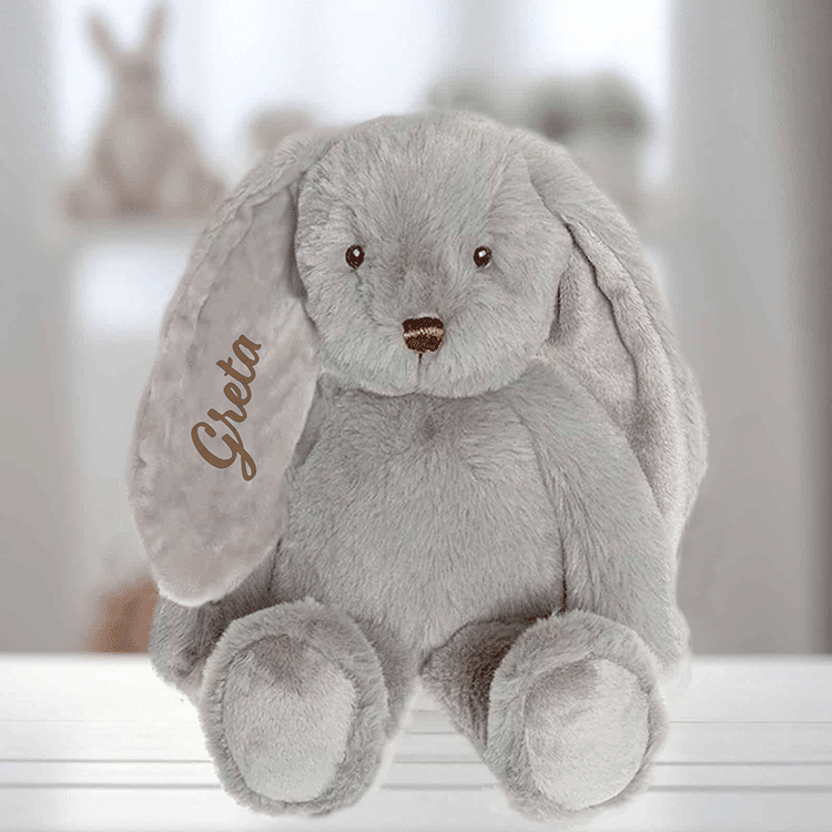 Plüschhase mit Namen, Geschenk für Kinder – Bild 3