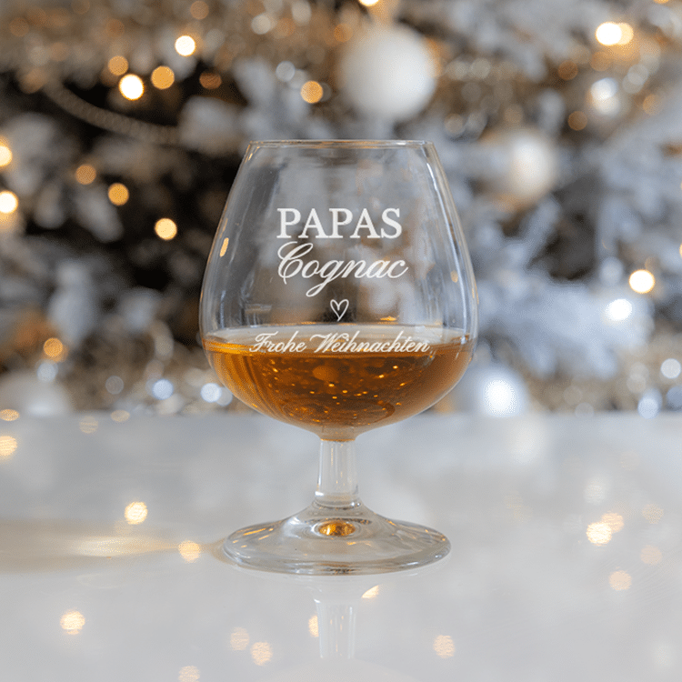 Cognacglas mit Gravur, Weihnachten