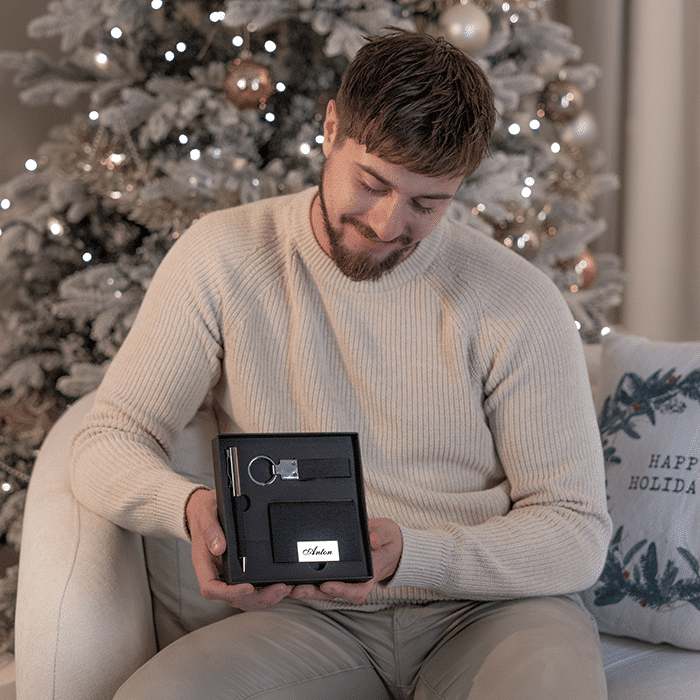 Geschenkset – Kartenetui, Schlüsselanhänger und Stift, Weihnachten – Bild 2