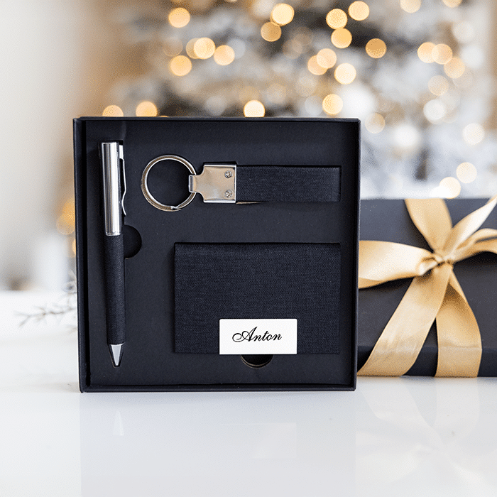 Geschenkset – Kartenetui, Schlüsselanhänger und Stift, Weihnachten