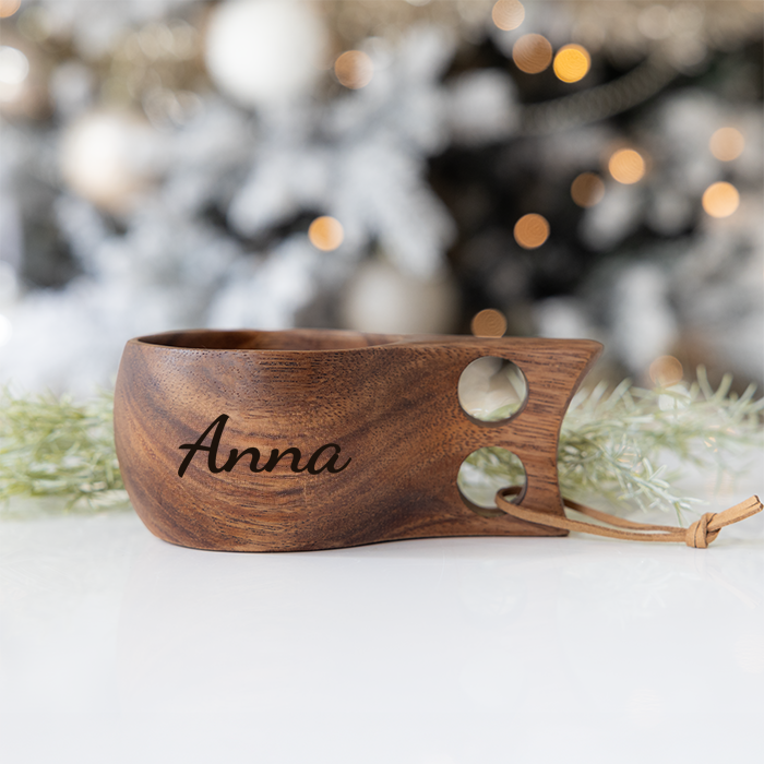 Kuksa mit Gravur, dunkel