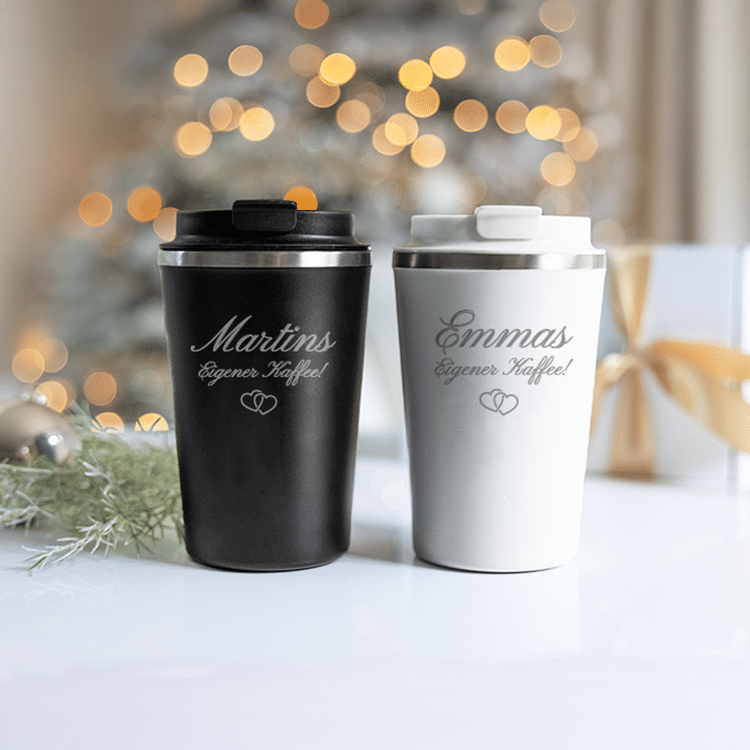Thermobecher mit Gravur – Geschenkset, Weihnachten – Bild 2