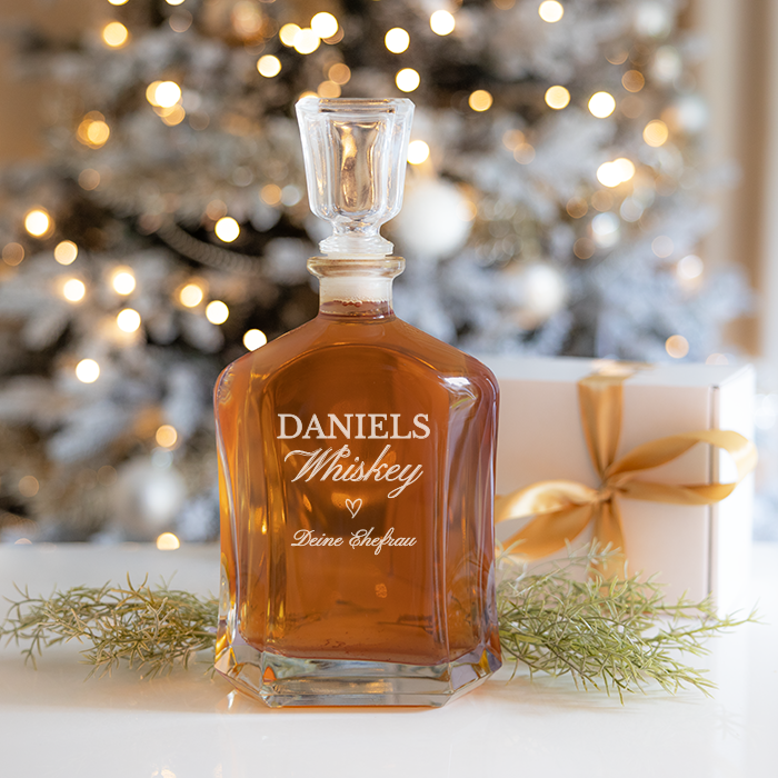 Whiskykaraffe mit Gravur, Weihnachten