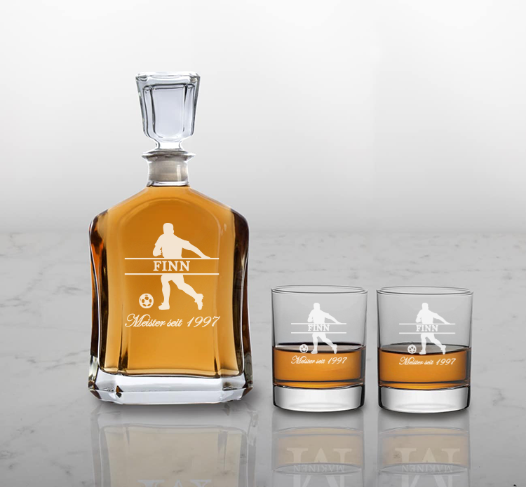 Whiskykaraffen-Set, Fußball