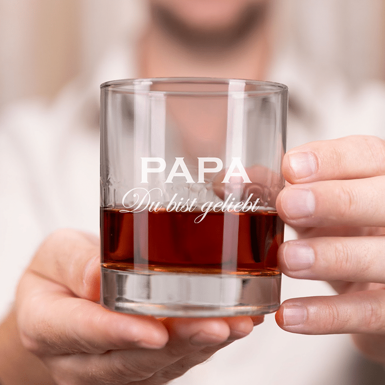 Whiskyglas mit Gravur, für Papa