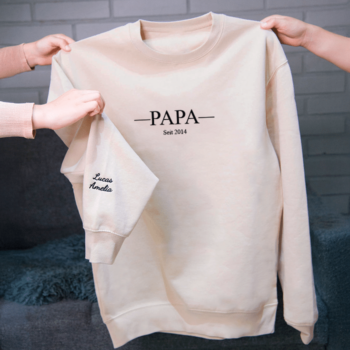 College-Shirt für Papa mit eigenem Text – Bild 3