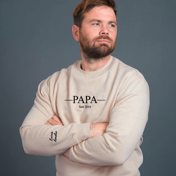 College-Shirt für Papa mit eigenem Text