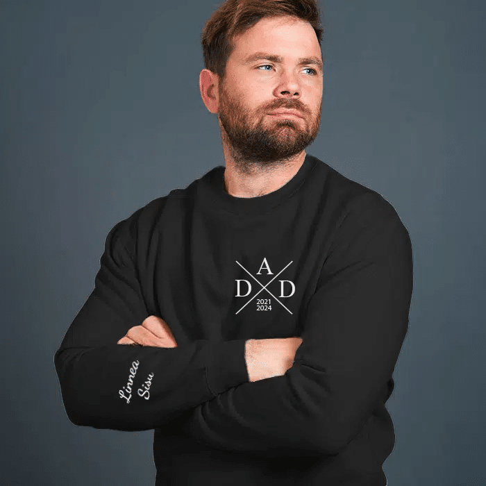 Sweatshirt für Papa mit eigenem Text, Kreuzmotiv – Bild 2