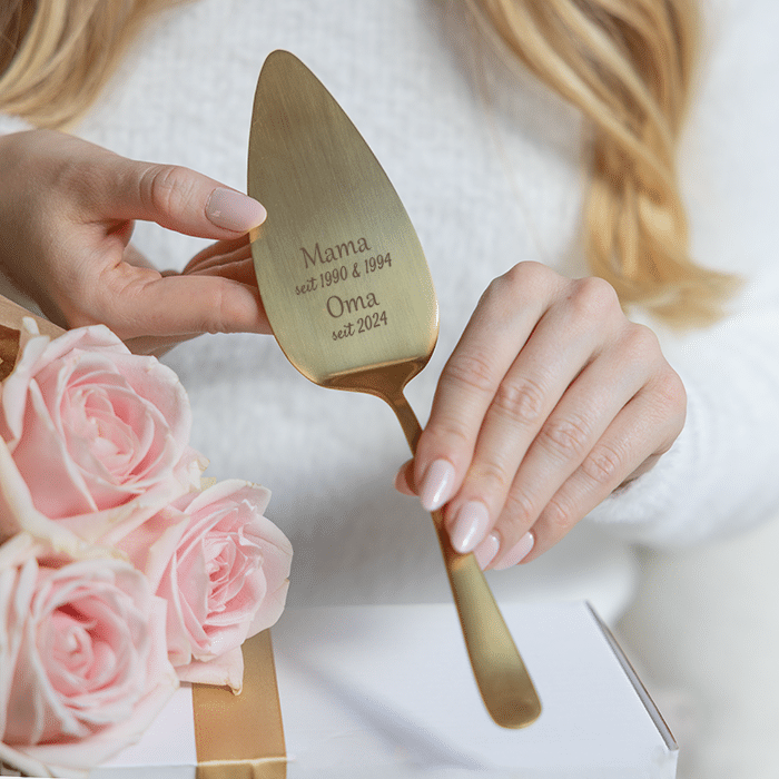 Tortenheber mit Gravur, Mama & Oma