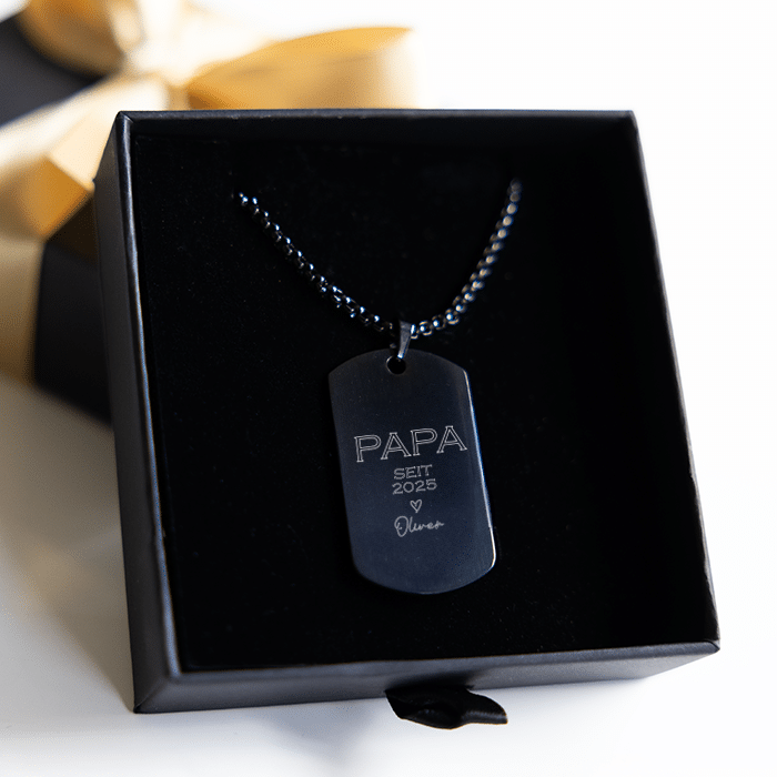 Herrenhalskette mit Gravur