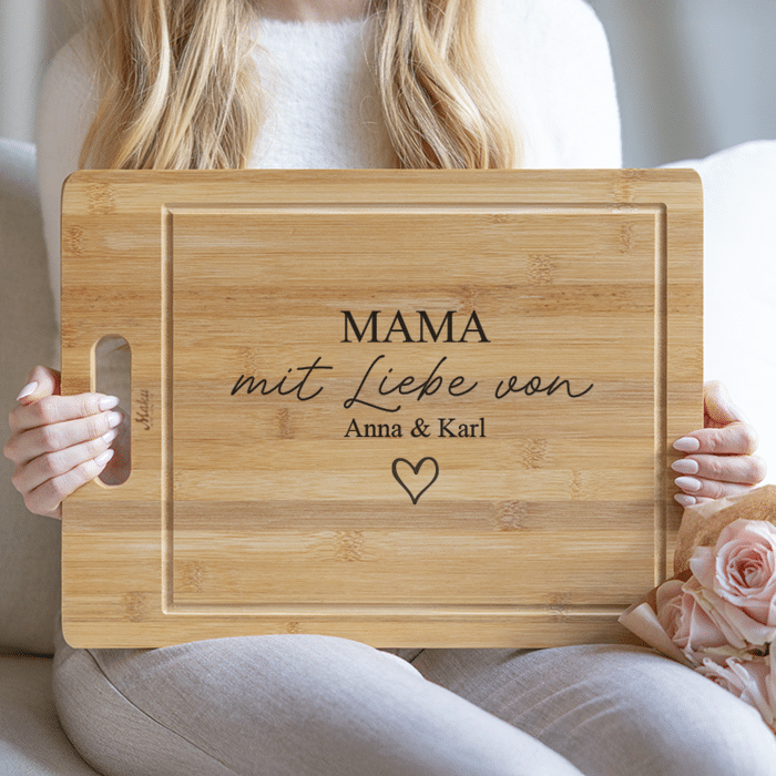 Schneidebrett mit Gravur, für Mama