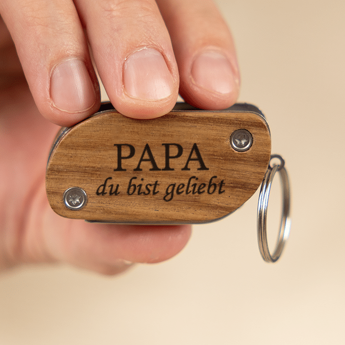 Multifunktionswerkzeug – Taschenmesser mit Gravur, für Papa – Bild 2