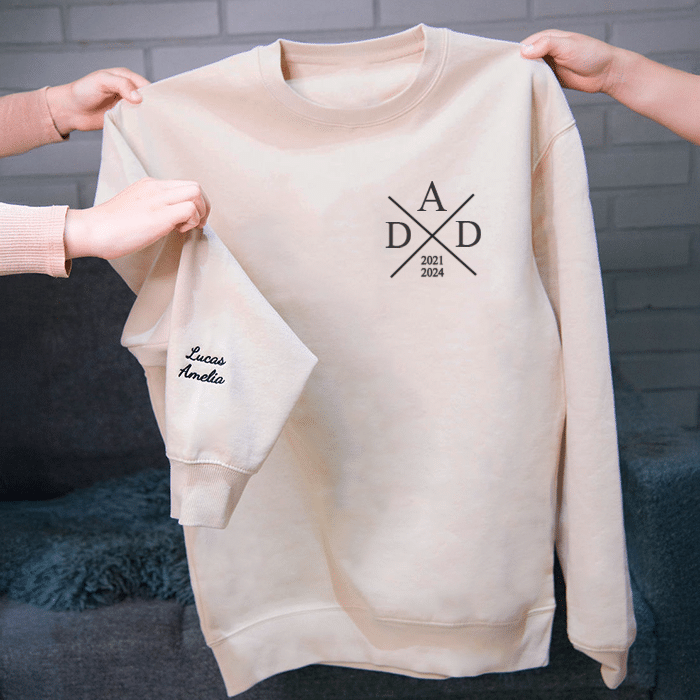 Sweatshirt für Papa mit eigenem Text, Kreuzmotiv – Bild 3