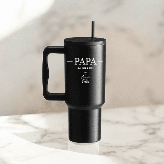 Tumbler Thermobecher, schwarz